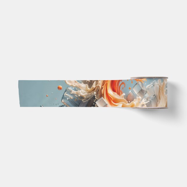 Ruban En Satin Splash tropical (Devant)