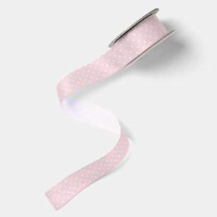 Ruban En Satin Spring Polka Dots Classic   Douce Teinte Rose