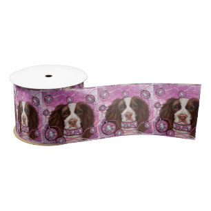 RUBAN EN SATIN SPRINGER SPANIEL ANGLAIS      