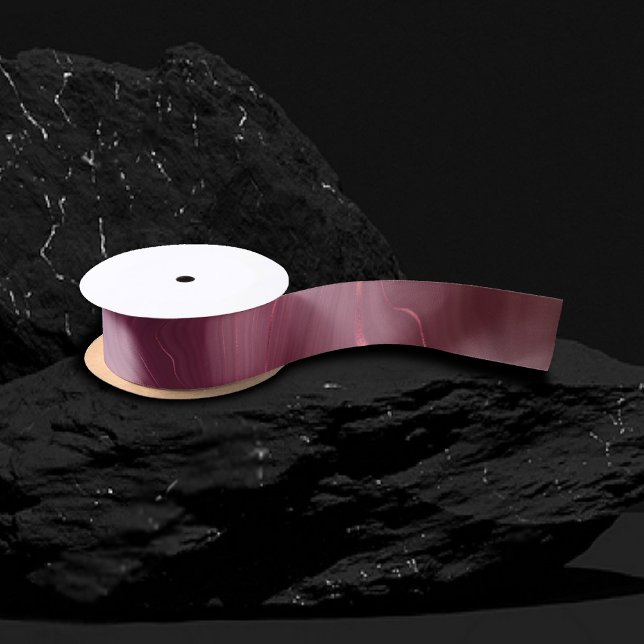 Ruban En Satin Strates de sangria | Agate Luxueuse Rose et Violet (Créateur téléchargé)