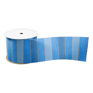 Ruban En Satin Style nautique bois peint bleu