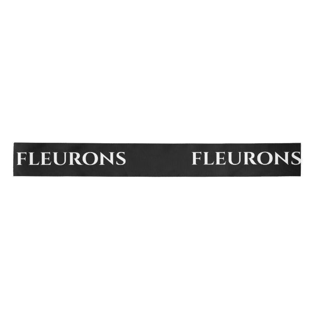 RUBAN EN SATIN STYLISH MODERN CUSTOMIZED YOUR LOGO MINIMAL BLACK (Devant)