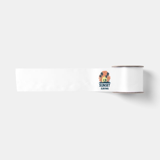 Ruban En Satin Surf -Sunset Surf (Devant)