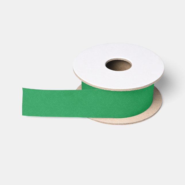 Ruban En Satin Surface verte texturée avec un motif tourbillonnan (Bobine)