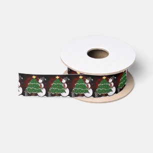 Ruban En Satin Surprise Bonhomme de Neige de Noël Vacances