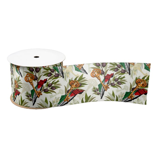 Ruban En Satin Symbole clé palestinien du droit au retour (Bobine)