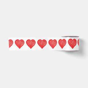 Ruban En Satin Symbole de carte à jouer rouge en forme de cœur en