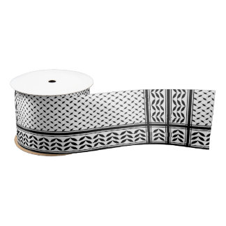 Ruban En Satin Symbole Keffiyeh de la Palestine Motif de résistan