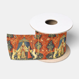 Ruban En Satin Tapisserie Médiévale de la Dame et la Licorne : Ar
