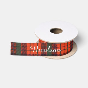 Ruban En Satin Tartan d'écossais de plaid de clan de Nicolson