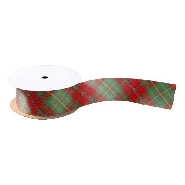 Ruban En Satin Tartan écossais de Leask de clan (Bobine)