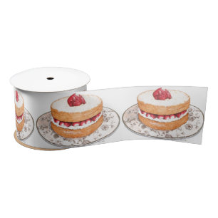 Ruban En Satin Tarte sablée vintage de fraise