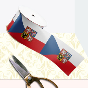 Ruban En Satin Tchèque Drapeau & République Tchèque, Vacances Emb