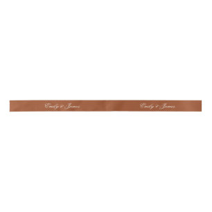 Ruban En Satin Terracotta Chic Mariage Satin Nom Personnalisé