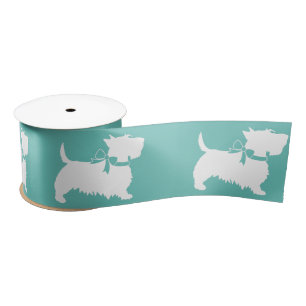 Ruban En Satin Térrier Écossais Scotty Chien Chi puppy Satin Ri