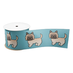 Ruban En Satin Tervueren Cairn Terrier Chien de Dessin Animé sur