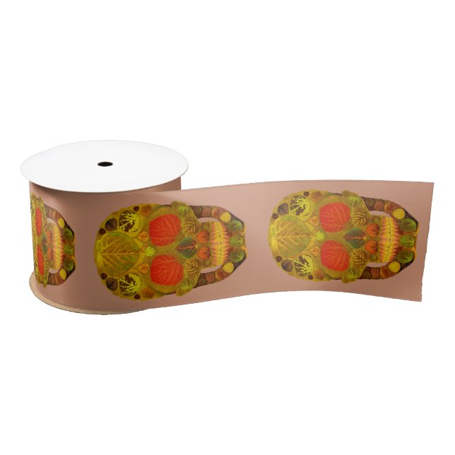 Ruban En Satin Tête de feuille d'aspect 12 (Bobine)
