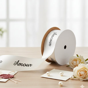 Ruban En Satin Texte personnalisé Amour Cadeau d'amour français p