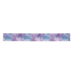 Ruban En Satin Texture de Galaxie Bleue Violette