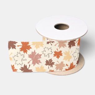Ruban En Satin Thanksgiving jour design, automne feuilles naturel
