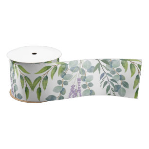 Ruban En Satin Tiges Vertes Botaniques Branches d'Eucalyptus Mari