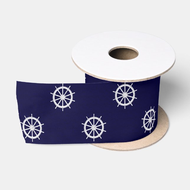 Ruban En Satin Tissu nautique Helm (Bobine)