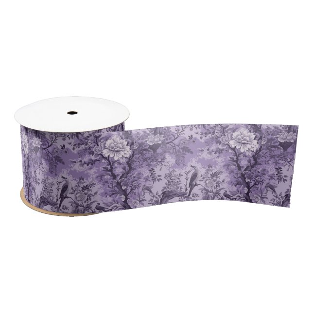 Ruban En Satin Toile violet vintage (Bobine)