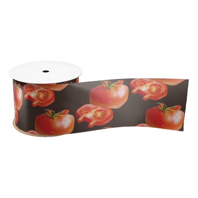 Ruban En Satin Tomate fraîche (Bobine)