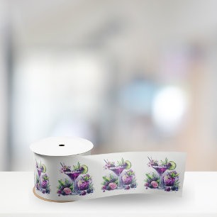 Ruban En Satin Tons de violet : Un Bassin d'Anniversaire Bleu-Vio