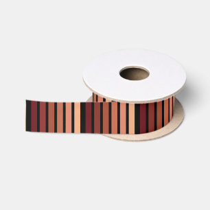 Ruban En Satin Tons Rouges Sur Noir