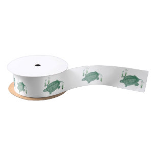Ruban En Satin Tortue de mer verte