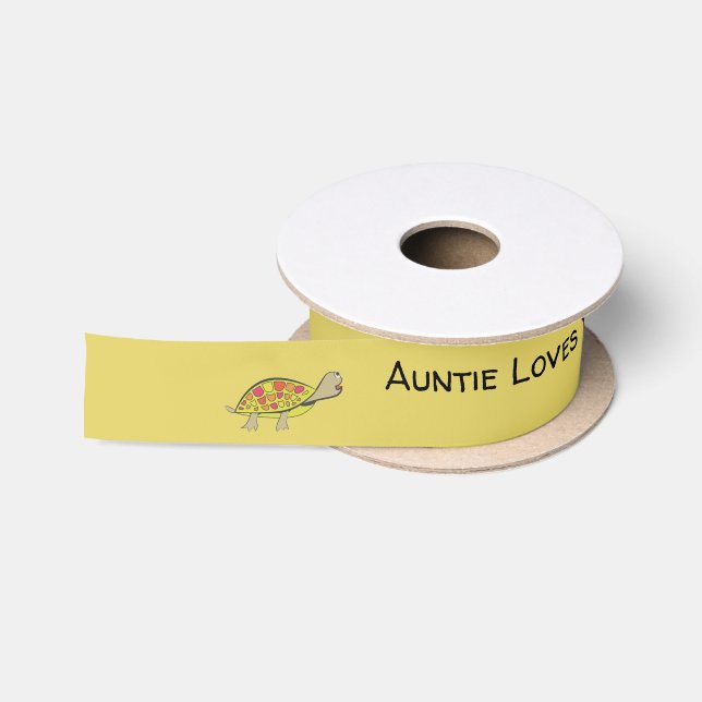 Ruban En Satin Tortue (paysage naturel) (Bobine)