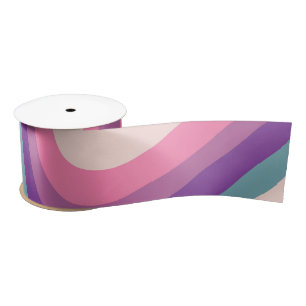 Ruban En Satin Tourbillons pastel rétro