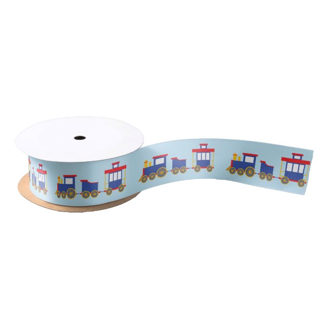 Ruban En Satin Train Cute Choo-Choo 1er Anniversaire Thème (Bobine)