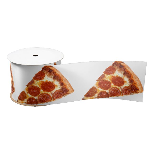Ruban En Satin Tranche de pizza pepperoni classique de SlipperyJo (Bobine)