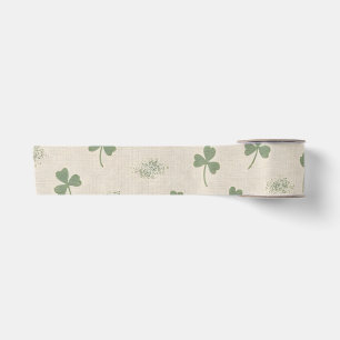 Ruban En Satin Trèfle de lin irlandais côtier Saint-Patrick