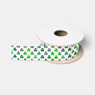 Ruban En Satin Trèfle Jewel Green - Classique