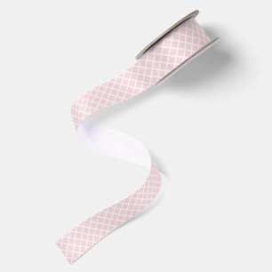 Ruban En Satin Trellis Diamanté Douce Teinte Rose