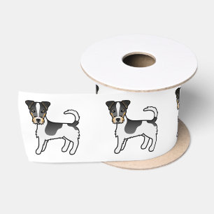 Ruban En Satin Tricolor Rough Coat Jack Russell Terrier Chien