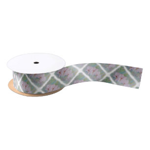 RUBAN EN SATIN TROIS ORCHIDES BLANCS RIBBON