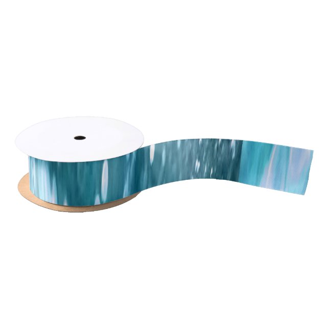 Ruban En Satin Turquoise shimmer (Bobine)