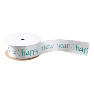 Ruban En Satin Typographie aquarelle Bonne année design