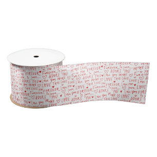Ruban En Satin Typographie manuscrite de script d'amour