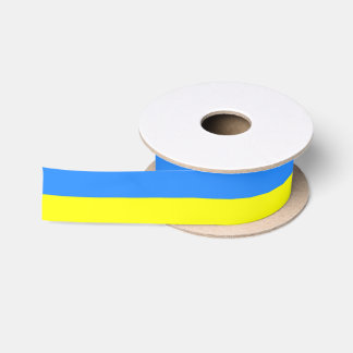 Ruban En Satin Ukraine Drapeau bleu jaune Thunder_Cove