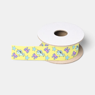 Ruban En Satin Unicorn Cute Stars Bow Sweet Pastel