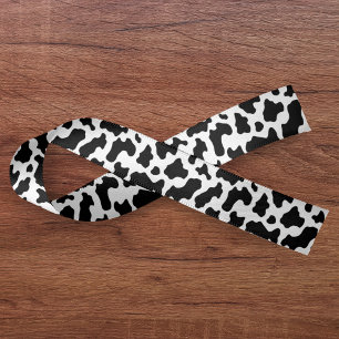 Ruban En Satin Vache Imprimer Cowgirl Pays Ferme Animal