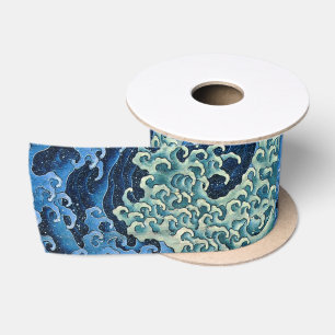Ruban En Satin Vague féminine de Hokusai Océan Vintage