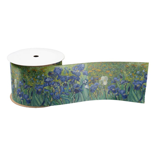Ruban En Satin Van Gogh Vintage Irises  (Bobine)