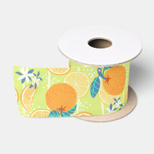 Ruban En Satin Vert d'été orange