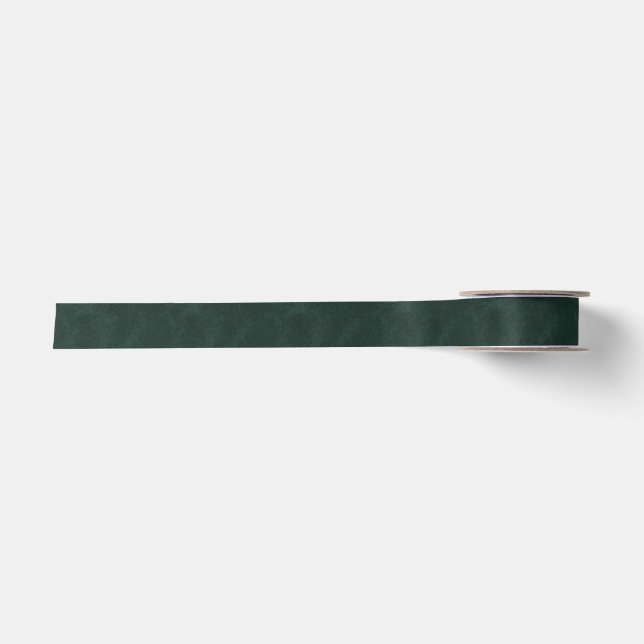 Ruban En Satin Vert forêt profond texturé Moody  (Devant)